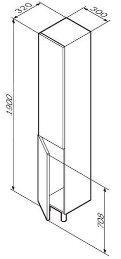 Шкаф-пенал Am.Pm Gem 30 L белый M90CSL0306WG