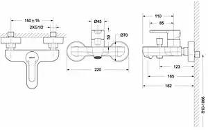 Смеситель для ванны Bravat Stream хром F63783C-01A Смеситель для ванны Bravat Stream хром F63783C-01A, 2