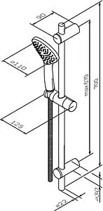 Душевая стойка Am.Pm Gem чёрный матовый F0190022 Душевая стойка Am.Pm Gem чёрный матовый F0190022, 2