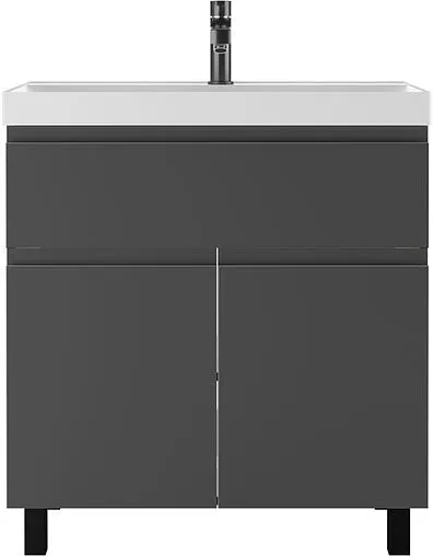 Тумба-умывальник напольная Домино Graffo 80 графит DGr2415T+4670142930020