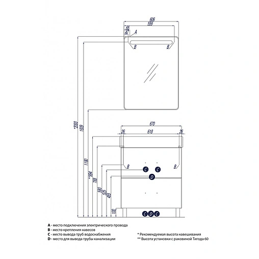Тумба-умывальник напольная Aquaton Америна 70 H белый 1A1693K1AM010