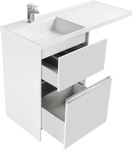 Тумба-умывальник напольная над стиральной машиной Aquaton Лондри 120 L белый 1A2359K1LH010