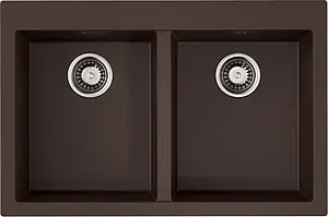 Мойка кухонная Omoikiri Bosen 80-2-DC темный шоколад 4993840, 1