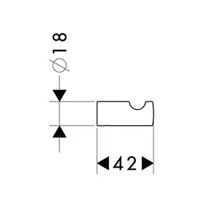 Крючок Hansgrohe PuraVida хром 41501000 Крючок Hansgrohe PuraVida хром 41501000, 2