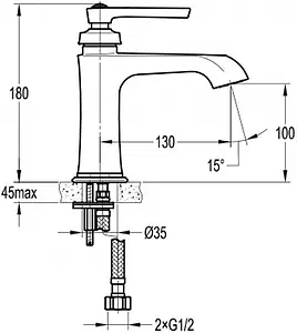 Смеситель для раковины Swedbe Terracotta Art 2500 Смеситель для раковины Swedbe Terracotta Art 2500, 2