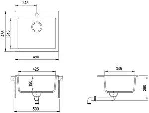 Мойка кухонная Teka Clivo 50 S-TQ графит металлик 40148011 Мойка кухонная Teka Clivo 50 S-TQ графит металлик 40148011, 2