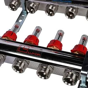 Группа коллекторная с расходомерами 6 отводов 1&quot;в/в x ¾&quot;ек Luxor CD 473M/6 15652706MN, 5