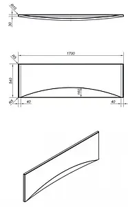 Панель для ванны фронтальная Cersanit Virgo 170 белый 63367 Панель для ванны фронтальная Cersanit Virgo 170 белый 63367, 4