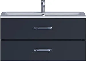 Тумба-умывальник подвесная Uperwood Foster 100 чёрный матовый 291020538, 1