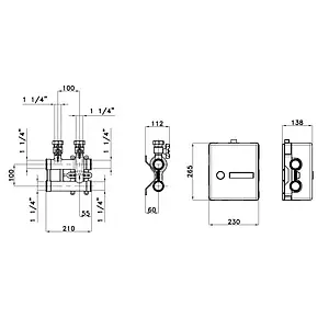 Коллектор модульный 1¼&quot;в x 1¼&quot;нг x 1¼&quot;в Valtec Varimix VT.VAR30.G.07, 2