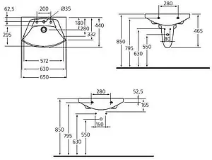 Раковина Ideal Standard Motion 65 белый W890001, 2