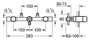 Скрытая часть смесителя для раковины Grohe Allure 32706000 Скрытая часть смесителя для раковины Grohe Allure 32706000, 2
