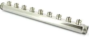 Коллектор распределительный проходной 9 отводов 1&quot;в/в x ¾&quot;ек Uni-fitt 430I4309, 3
