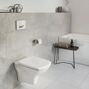 Клавиша смыва для унитаза Cersanit Actis 60170 стекло/белый, 5