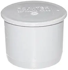 Заглушка внутренняя бесшумная D=110мм Политэк 400110000