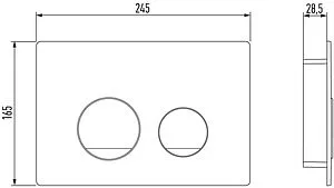 Клавиша смыва для унитаза Jacob Delafon E38068-00 белый глянцевый Клавиша смыва для унитаза Jacob Delafon E38068-00 белый глянцевый, 2
