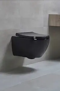 Унитаз подвесной безободковый с функцией биде beWash Bogen черный 88303606 Унитаз подвесной безободковый с функцией биде beWash Bogen черный 88303606, 3