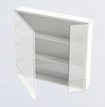 Шкаф-зеркало Aquanet Верона 70 L чёрный 00186370, 5