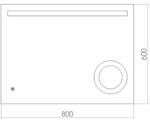 Зеркало с подсветкой Aquanika Cosmo 80 с линзой AQC6080RU27 Зеркало с подсветкой Aquanika Cosmo 80 с линзой AQC6080RU27, 2