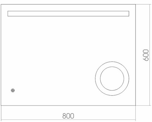 Зеркало с подсветкой Aquanika Cosmo 80 с линзой AQC6080RU27