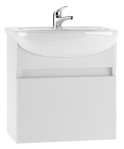 Тумба-умывальник подвесной Айсберг Классик 50 белый DA3005T+4607152360141