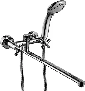 Смеситель для ванны с длинным изливом Rossinka хром RS39-84 Смеситель для ванны с длинным изливом Rossinka хром RS39-84, 1