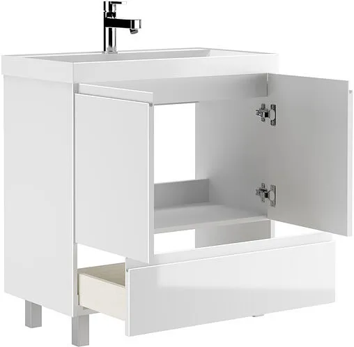 Тумба под умывальник напольный Домино Graffo 80 белый DGr2402T