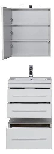 Шкаф-зеркало Aquanet Верона 58 L белый 00175344