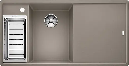 Мойка кухонная Blanco Axia III 6 S 100 L (доска стекло) серый беж 524660