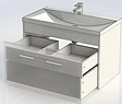 Тумба-умывальник подвесная Aquanet Августа 90 белый 00210030+00204119