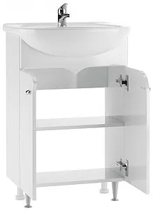 Тумба-умывальник напольная Айсберг Радуга 55 белый DA1141TR+Вн МуБ03, 3