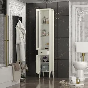 Шкаф-пенал напольный Opadiris Брунелла 38 L слоновая кость 00-00004351, 3