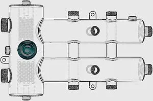 Распределительный коллектор 3 контура с гидрострелкой 1¼"н x 1"н Север-R-М3 1945009 Распределительный коллектор 3 контура с гидрострелкой 1¼"н x 1"н Север-R-М3 1945009, 5
