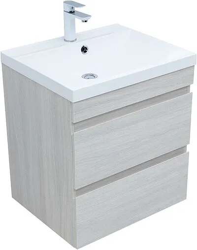 Тумба-умывальник подвесная Aquanet Нота New 60 дуб холден 00334203+00281220