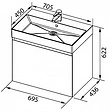 Тумба-умывальник Aquanet Нью-Йорк 70 орех 00203946+00198207