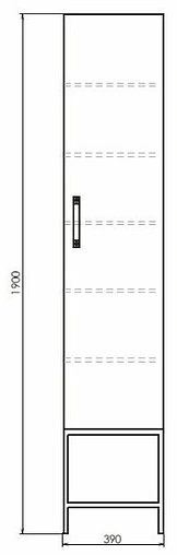 Шкаф-пенал напольный Comforty Бредфорд 40 дуб тёмный 00004148004CF