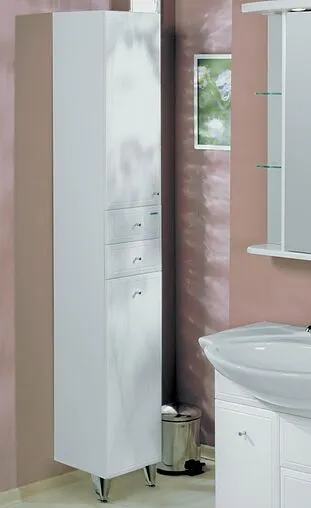 Шкаф-пенал с бельевой корзиной Aquaton Эмили М 30 белый 1A137203EM010