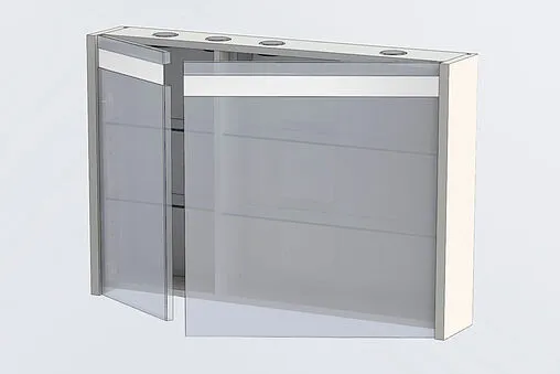 Шкаф-зеркало Aquanet Лайн 90 R белый 00164934