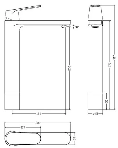 Смеситель для раковины SMARTsant Флай хром SM213509AA