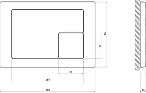 Клавиша смыва для унитаза Cersanit Corner 64077 белый глянцевый Клавиша смыва для унитаза Cersanit Corner 64077 белый глянцевый, 2