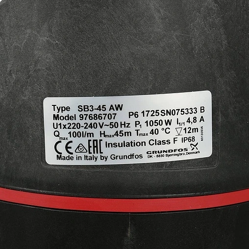 Насос колодезный центробежный 6" Grundfos SB 3-45 AW 97686707 Насос колодезный центробежный 6" Grundfos SB 3-45 AW 97686707