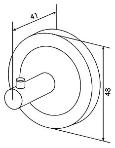 Крючок Am.Pm Serenity хром A4035500 Крючок Am.Pm Serenity хром A4035500, 2