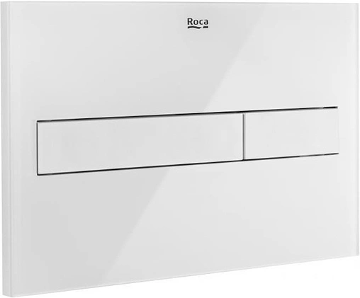 Клавиша смыва для унитаза Roca PL-7 890088309 кнопки/белый матовый, панель/стекло белый