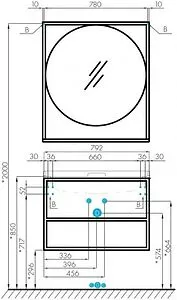 Тумба-умывальник подвесная Aquaton Лофт Фабрик 80 дуб кантри 1A2424K1LTDY0, 2