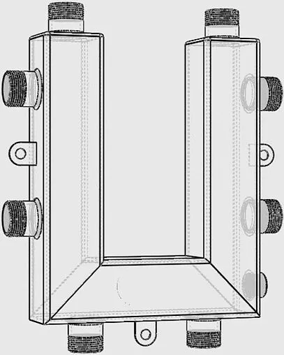 Коллектор распределительный кольцевой 3 контура 1&quot;н x 1&quot;н Север-KLK3 1925087