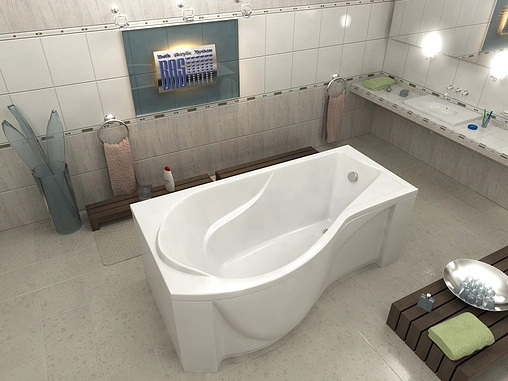 Ванна акриловая Bas Капри 170x80 L В00015