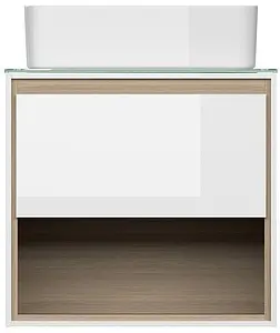 Тумба-умывальник подвесная Cersanit Louna 60 белый/дуб Эврика SP-SZ-LOU60-BL/Wh+ Тумба-умывальник подвесная Cersanit Louna 60 белый/дуб Эврика SP-SZ-LOU60-BL/Wh+, 3