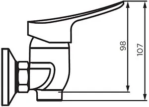 Смеситель для душа Dorff Norma хром D1020000, 2