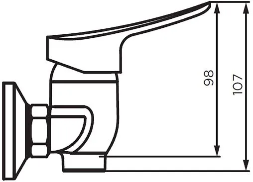 Смеситель для душа Dorff Norma хром D1020000 Смеситель для душа Dorff Norma хром D1020000