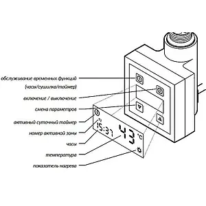 Блок управления Terma KTX3-MS 120-1000 Вт хром WEKT3-KCROS, 3